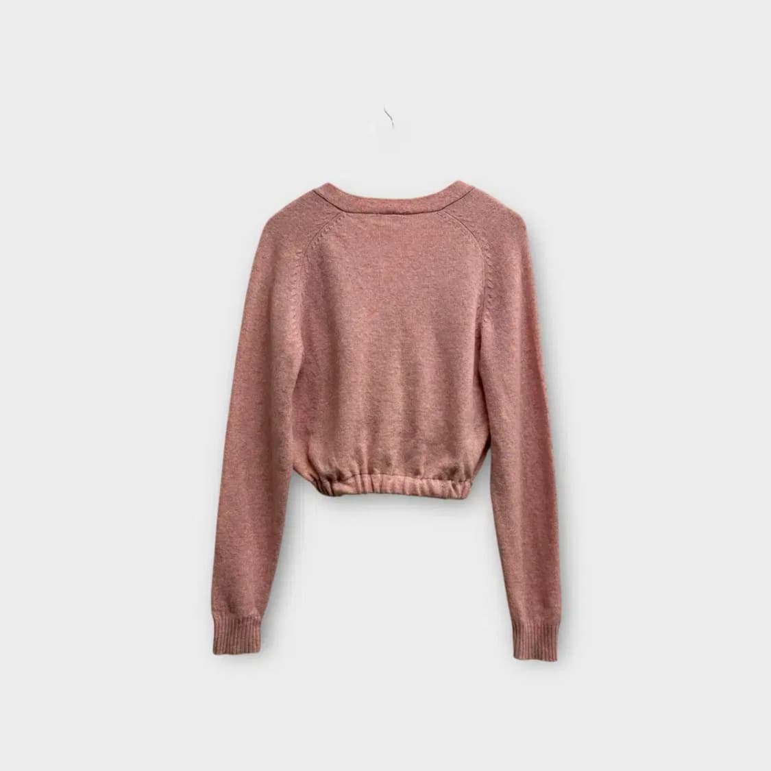 라코스테 핑크 크롭 가디건 M 상품이미지3