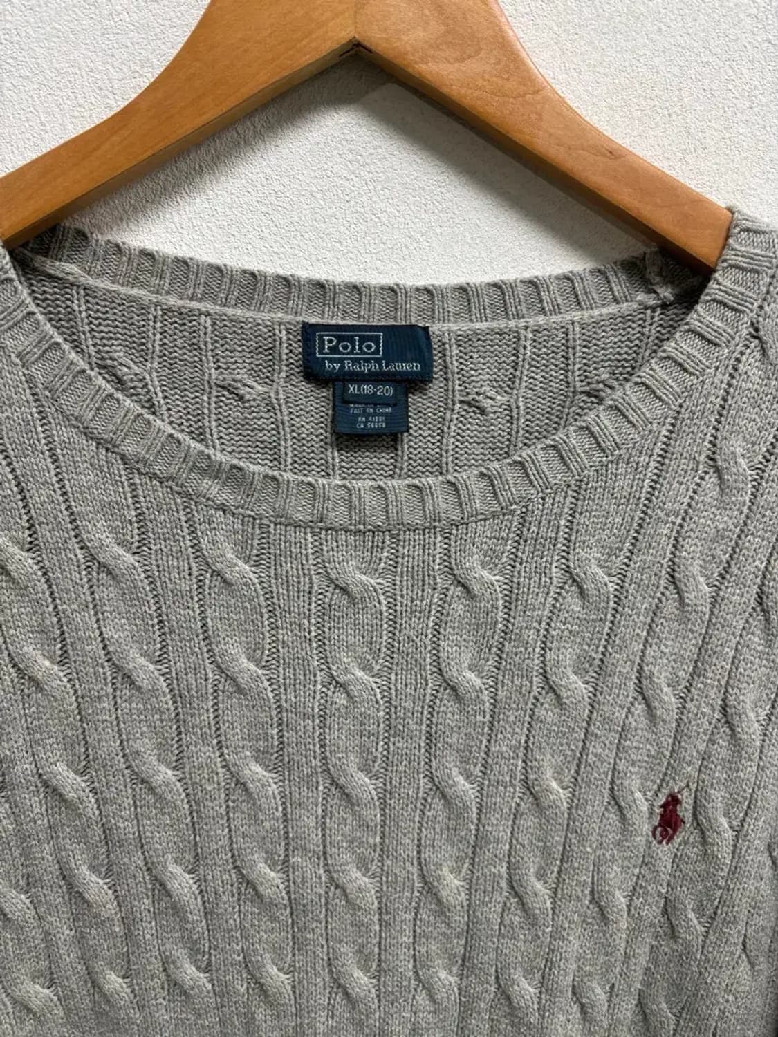 폴로랄프로렌 그레이 케이블니트 S 상품이미지4