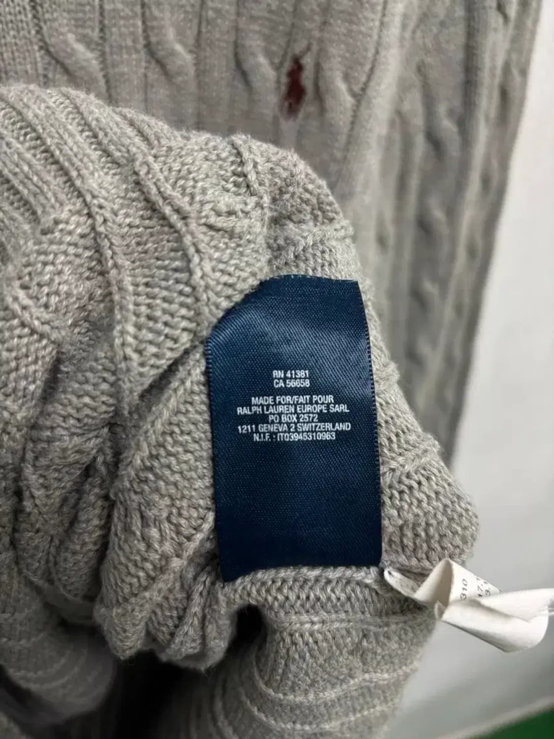 폴로랄프로렌 그레이 케이블니트 S 상품이미지5