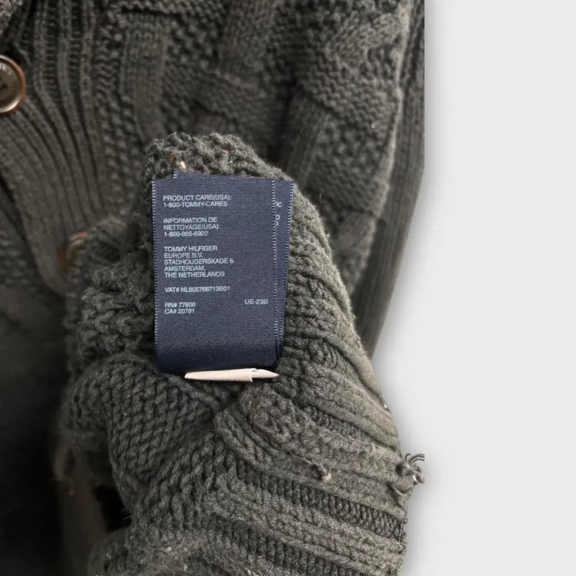타미힐피거 데님 케이블 니트 가디건 M 상품이미지4