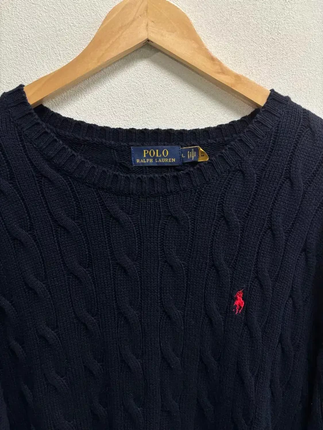 폴로랄프로렌 케이블 네이비니트 L 상품이미지4