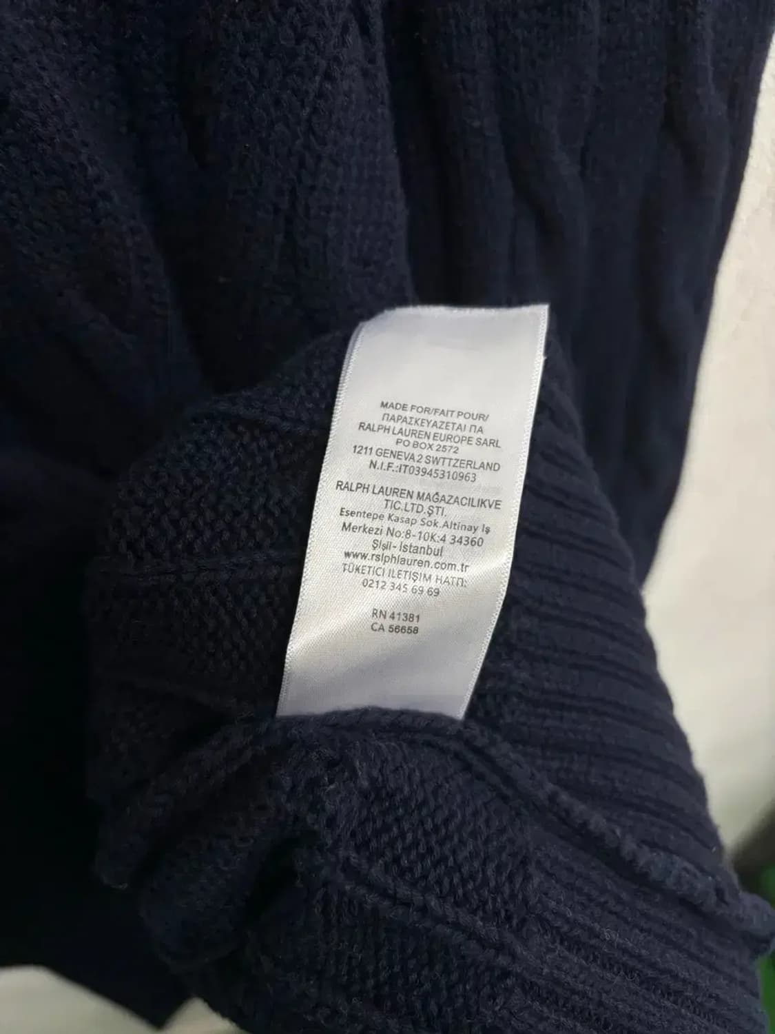 폴로랄프로렌 케이블 네이비니트 L 상품이미지5