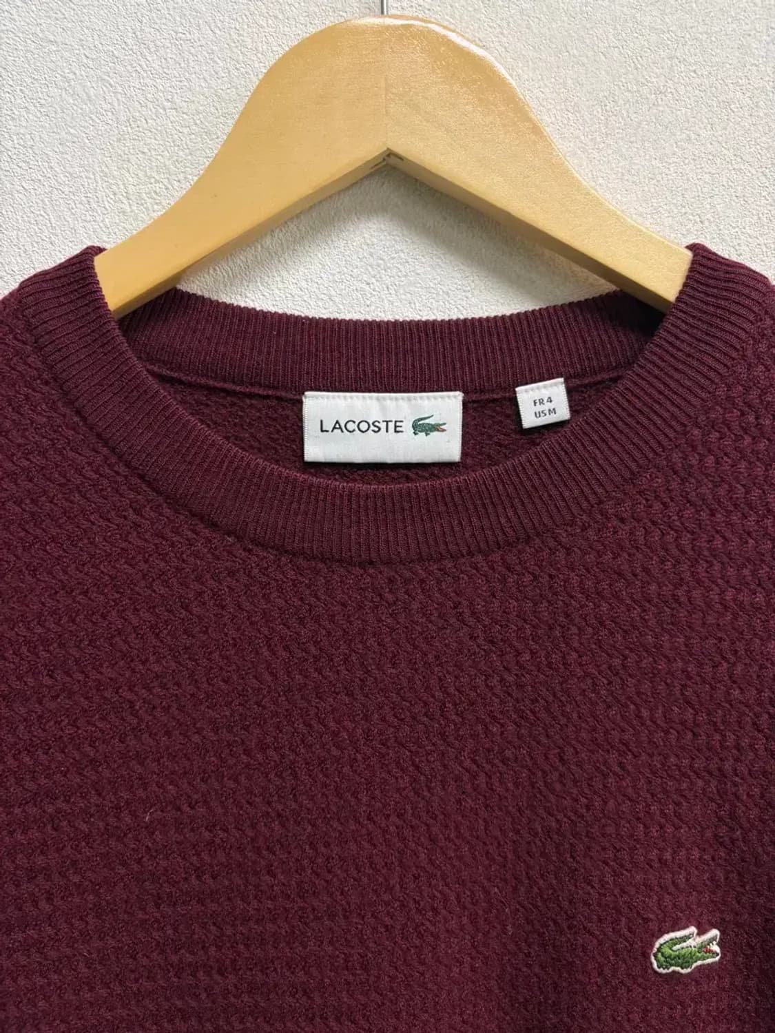라코스테 버건디 스웨터 M 상품이미지4