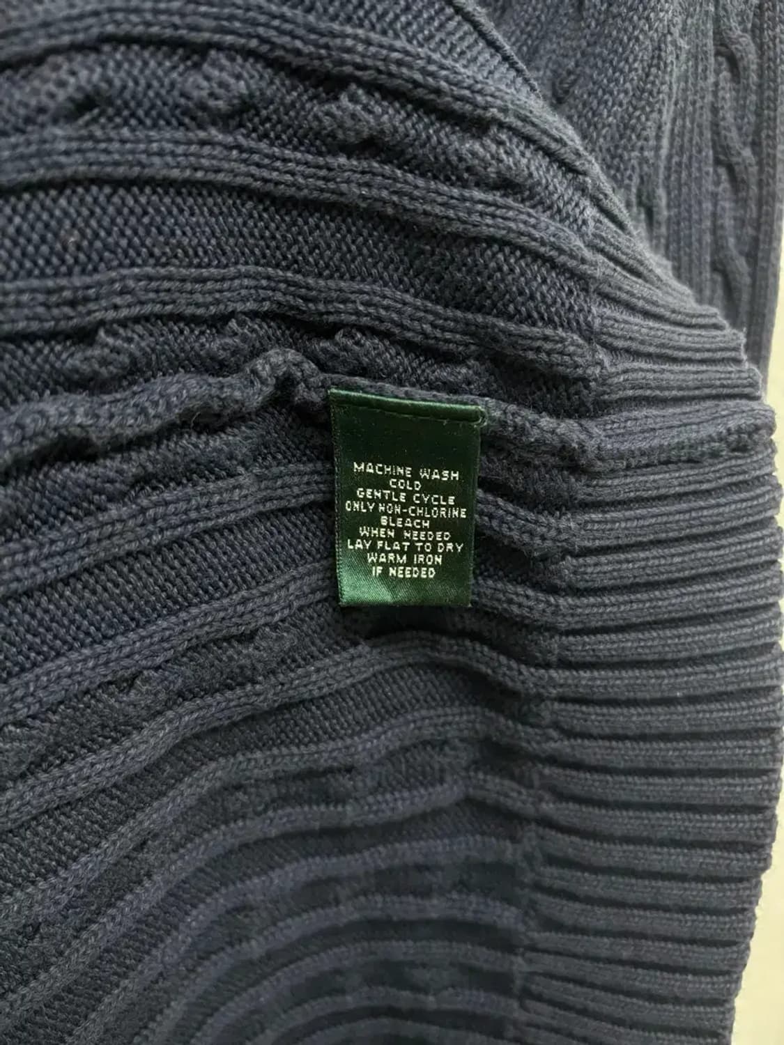 랄프로렌 꽈배기 네이비 니트 L 상품이미지5