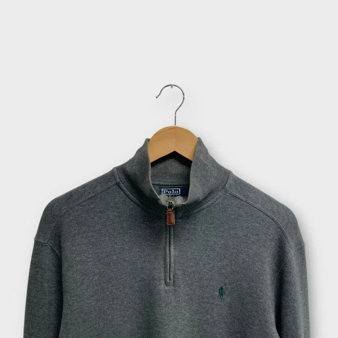 폴로 랄프로렌 그레이 니트 반집업 S 상품이미지2