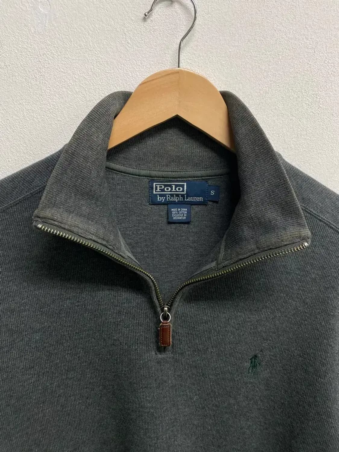 폴로 랄프로렌 그레이 니트 반집업 S 상품이미지4
