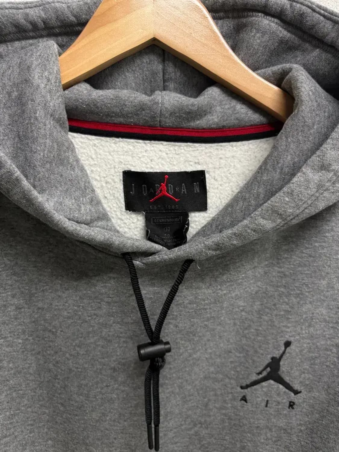 나이키 조던 에어 플리스 후디 그레이 XL 상품이미지4