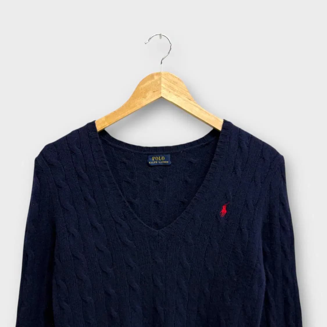 폴로랄프로렌 브이넥 네이비 니트 S 상품이미지2