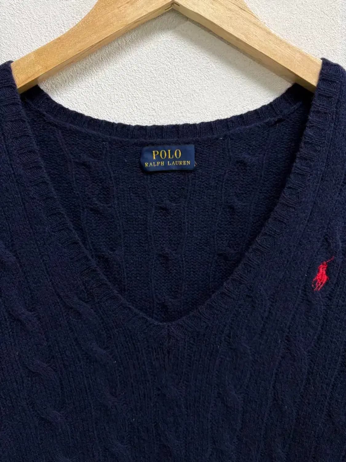 폴로랄프로렌 브이넥 네이비 니트 S 상품이미지4