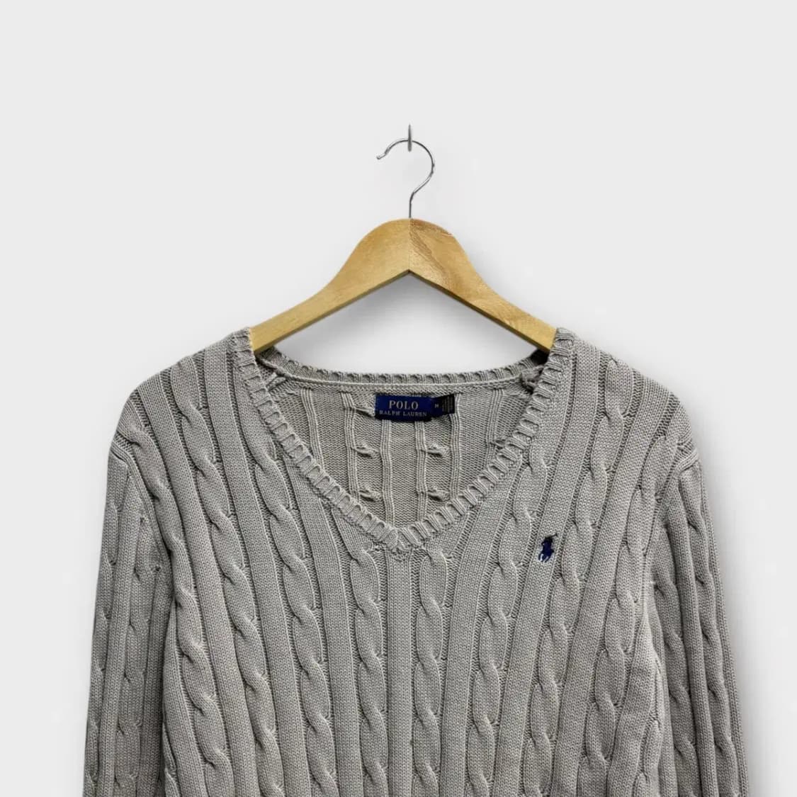 폴로랄프로렌 브이넥 그레이 니트 M 상품이미지2