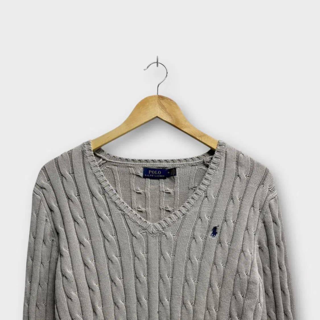 폴로랄프로렌 브이넥 그레이 니트 L 상품이미지2
