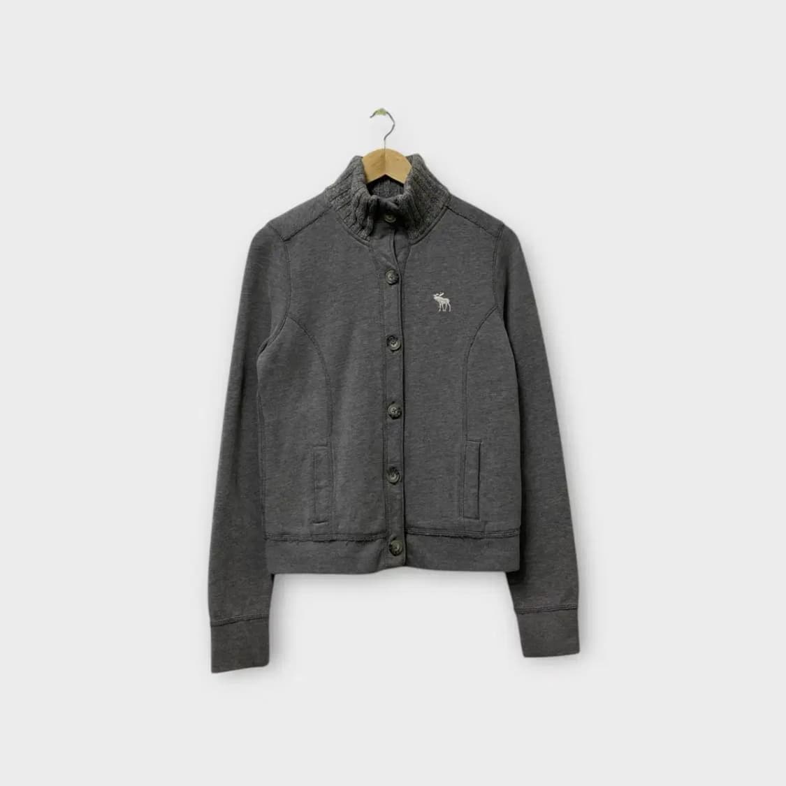 아베크롬비 Abercrombie 골지넥 집업 가디건M 상품이미지1