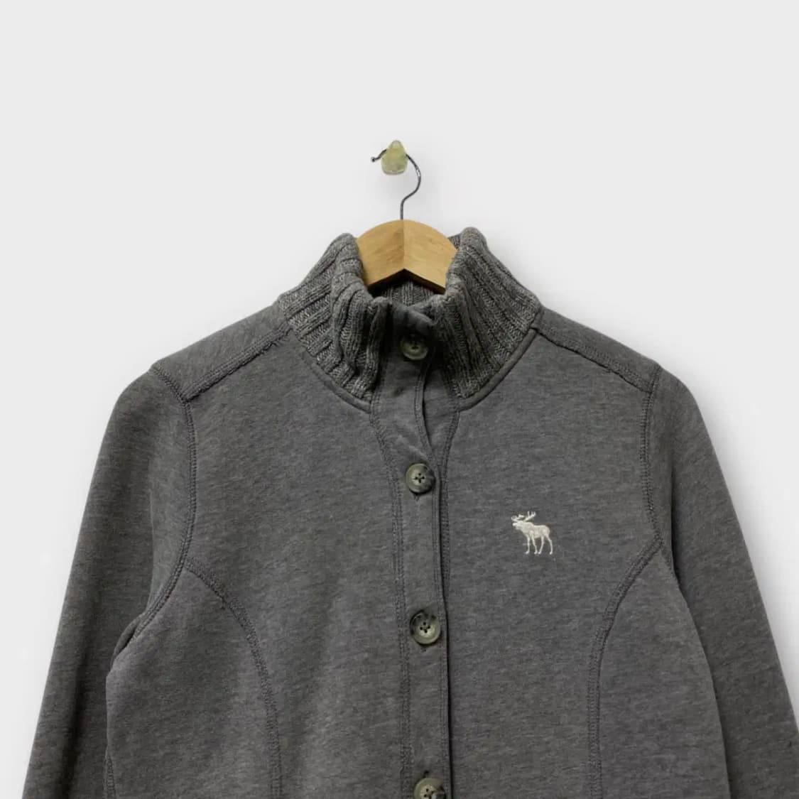 아베크롬비 Abercrombie 골지넥 집업 가디건M 상품이미지3