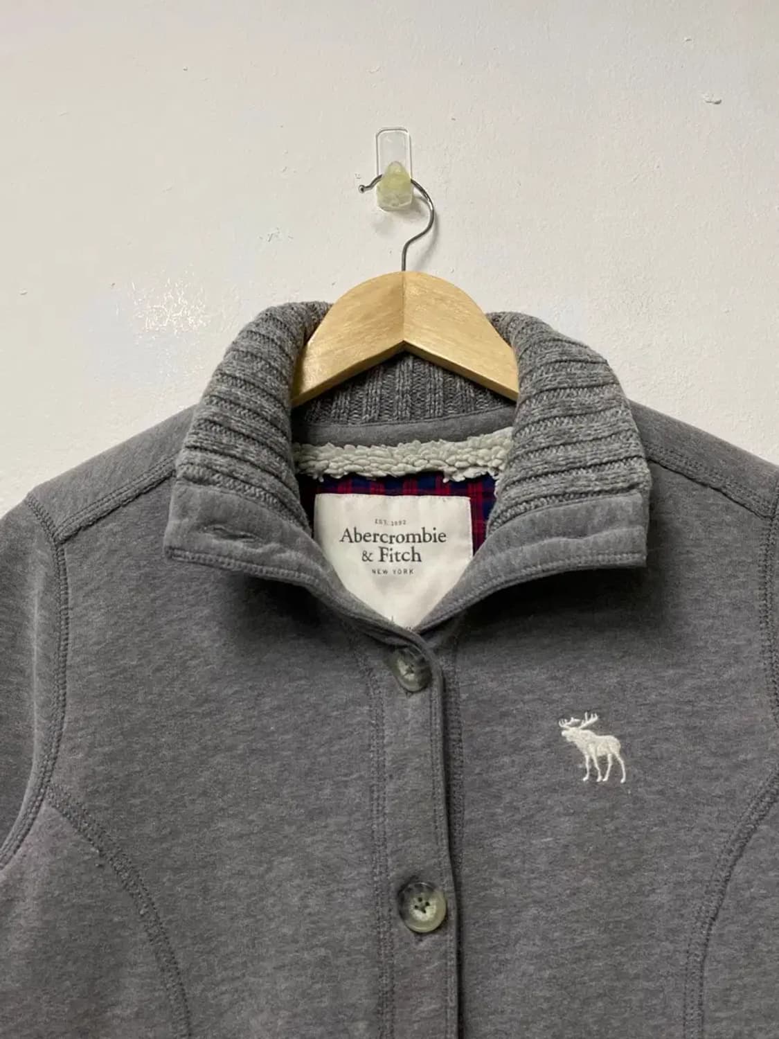 아베크롬비 Abercrombie 골지넥 집업 가디건M 상품이미지7