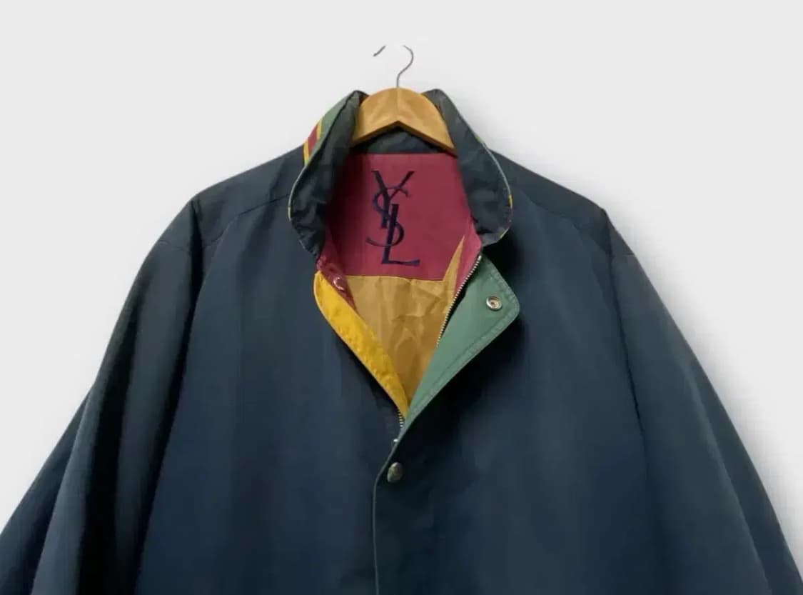 이브생로랑 YSL 칼라 배색 자켓 M 상품이미지4
