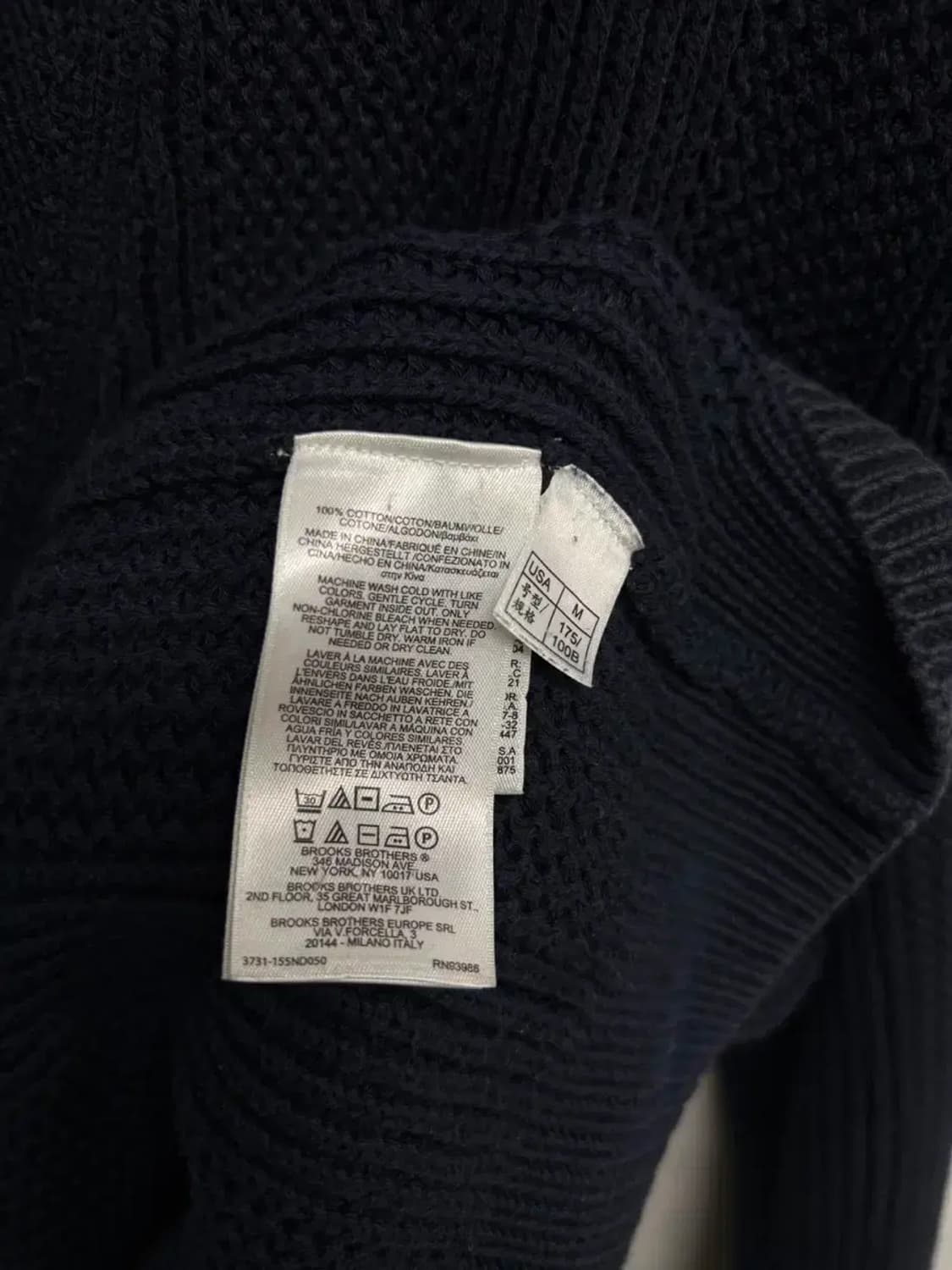 브룩스 브라더스 네이비 숄카라 가디건 M 상품이미지5