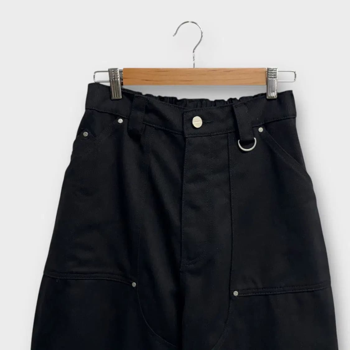 MOO 빈티지 워시드 블랙 팬츠 M 상품이미지2