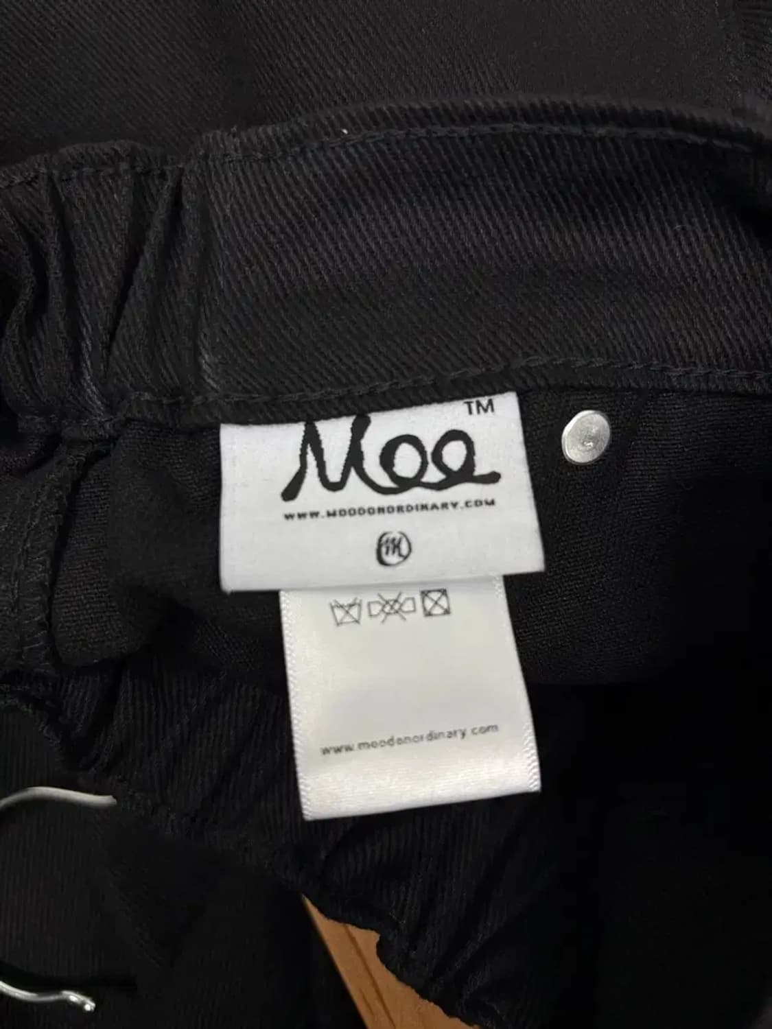 MOO 빈티지 워시드 블랙 팬츠 M 상품이미지4