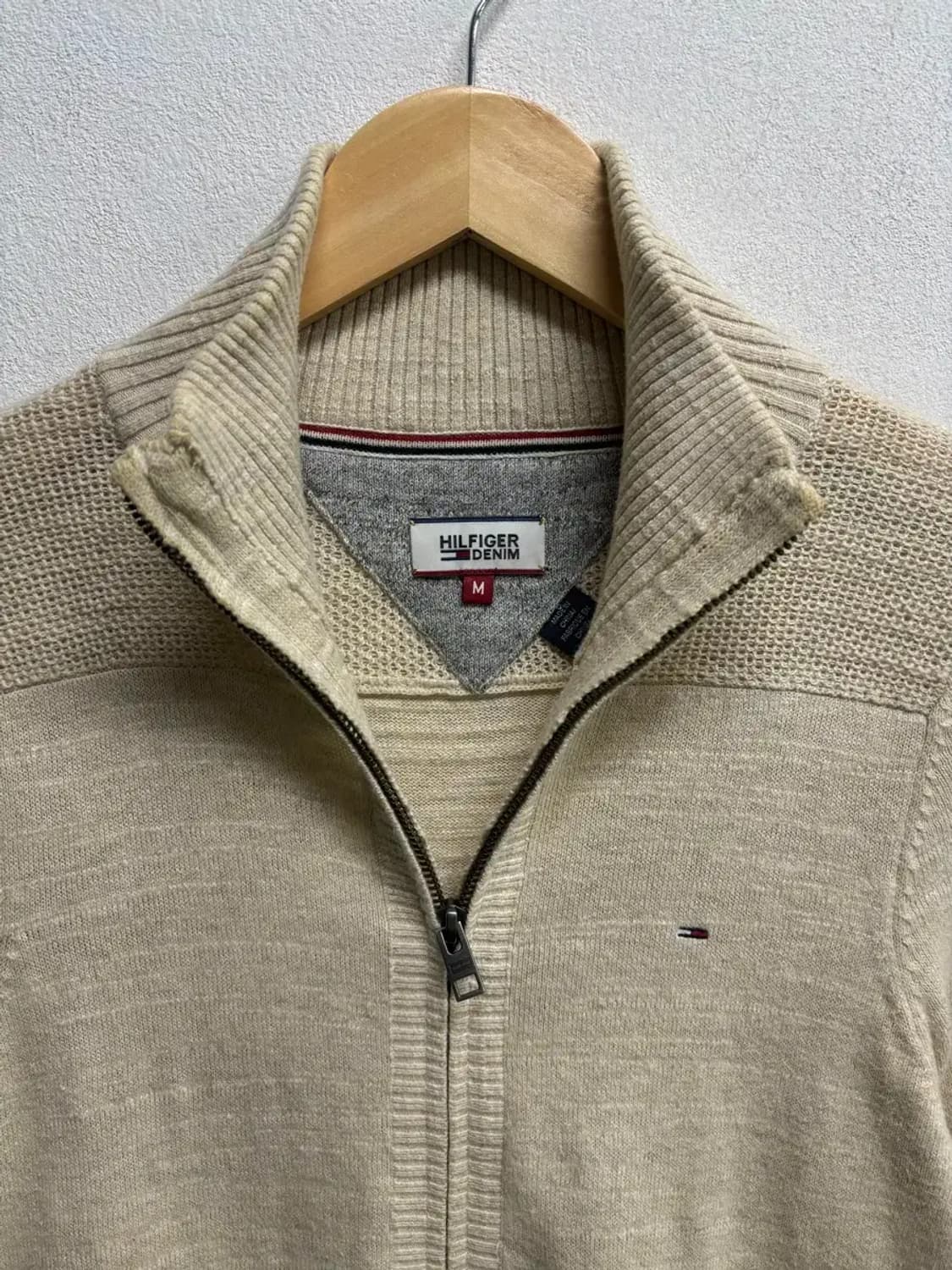 타미힐피거 데님 아이보리 집업가디건 M 상품이미지5
