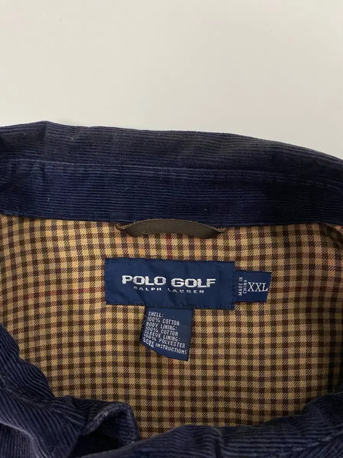 폴로 골프 네이비 코듀로이 블루종 자켓 2XL 상품이미지7