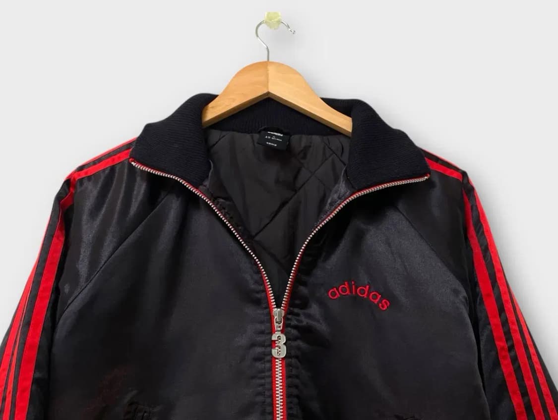 아디다스 딥브라운 새틴 봄버자켓 M 상품이미지4