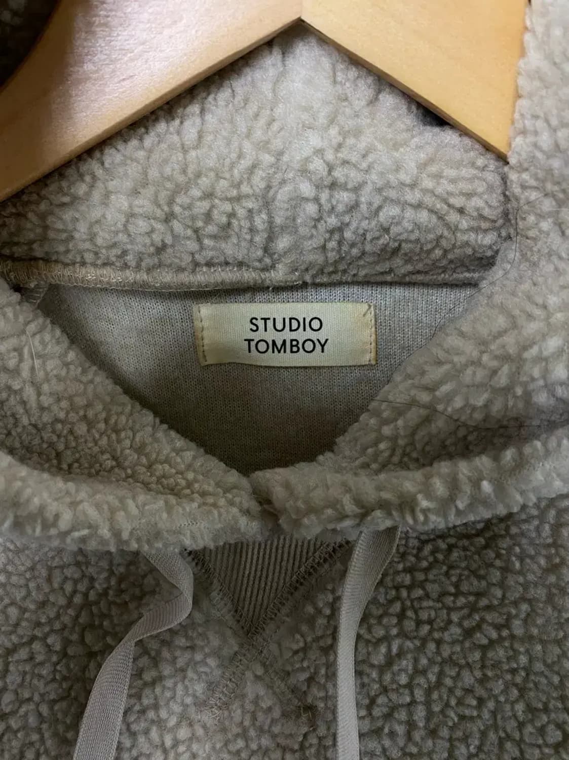 스튜디오 톰보이 뽀글이 부클 후드티셔츠 free 상품이미지7