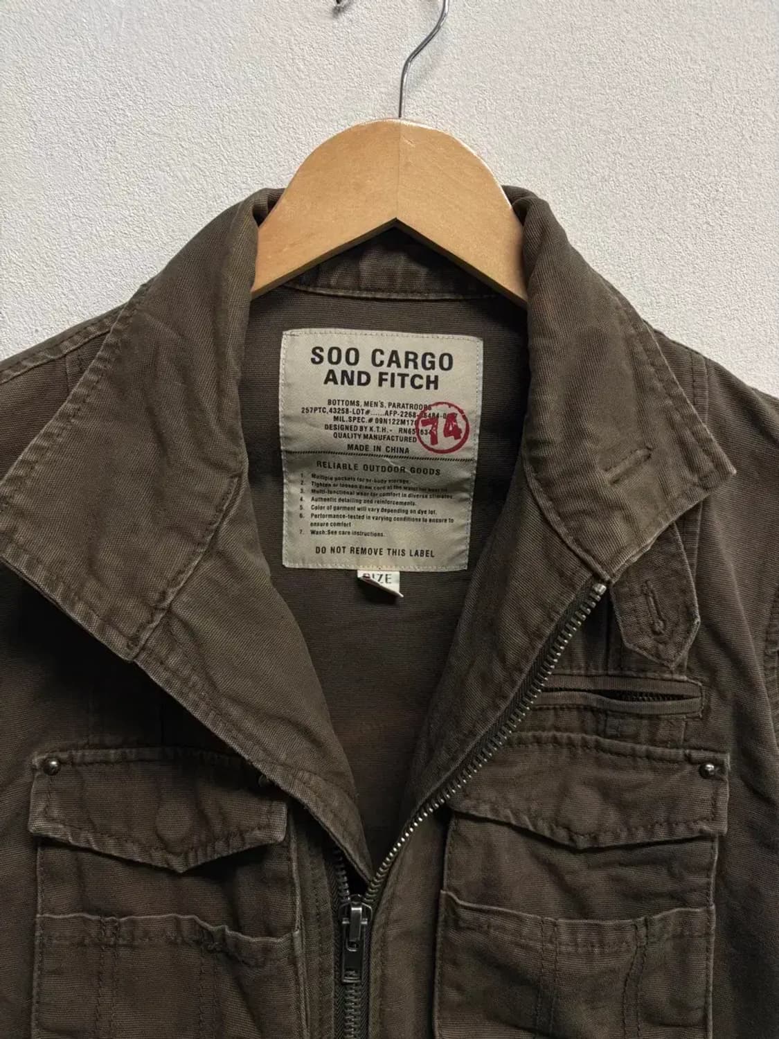 카고 빈티지 WORKS 워싱 브라운 포켓 자켓 L 상품이미지4