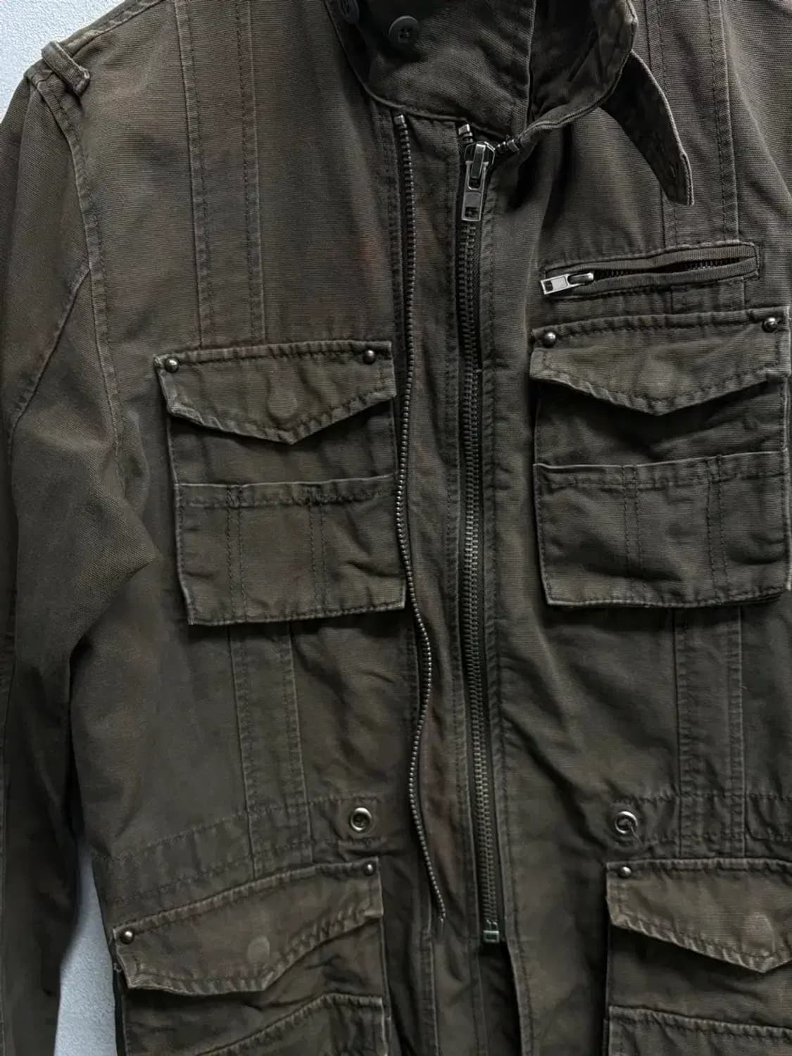 카고 빈티지 WORKS 워싱 브라운 포켓 자켓 L 상품이미지6