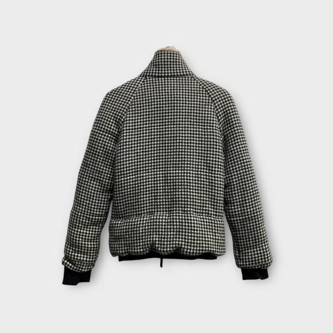 체크 하운드 퍼칼라 숏패딩 S 상품이미지3