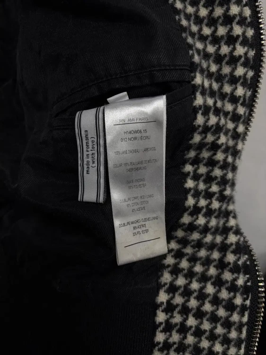 체크 하운드 퍼칼라 숏패딩 S 상품이미지5