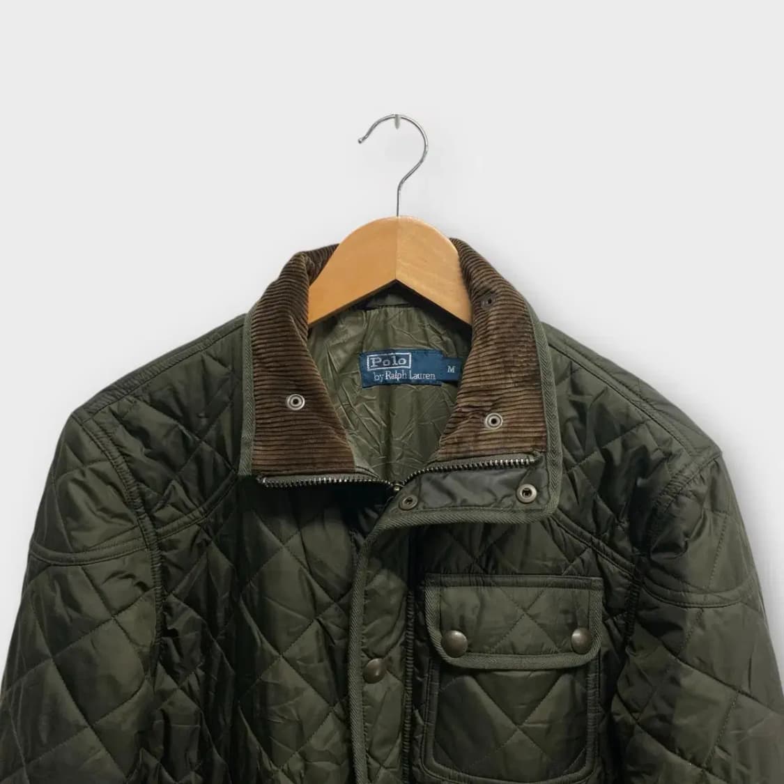 폴로 랄프로렌 카키 퀼팅점퍼 M 상품이미지3