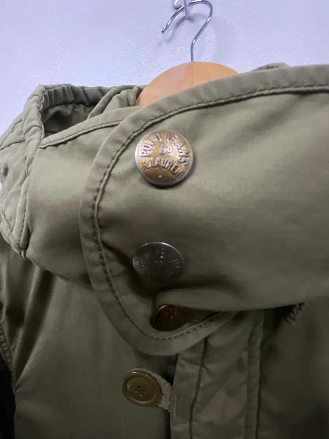 폴로랄프로렌 카키 후드야상 S 상품이미지4