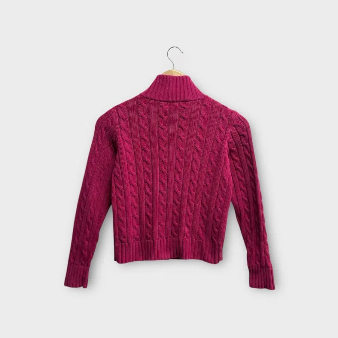 폴로 랄프로렌 키즈 케이블 핑크 집업니트 (5-6세) 상품이미지3