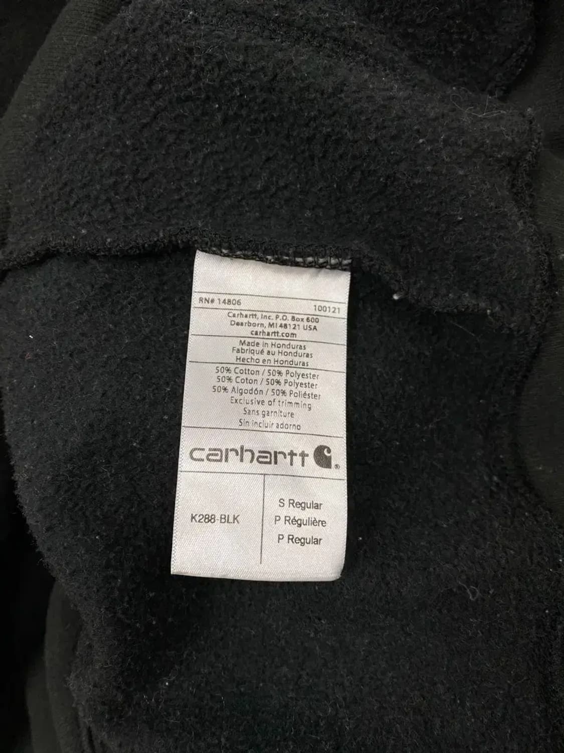 칼하트 미드웨이트 로고 후드티 S 상품이미지6