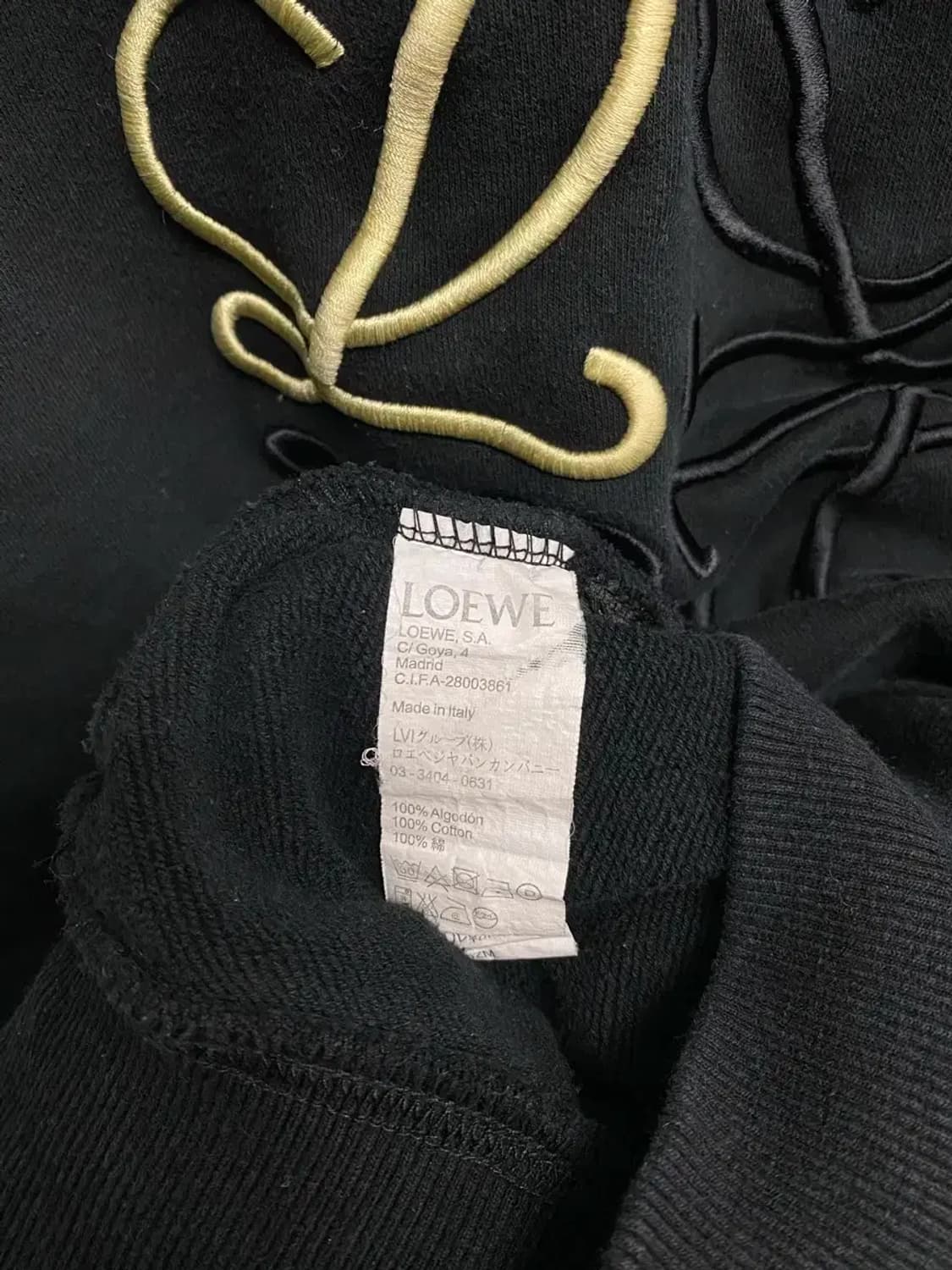 로에베 아나그램 블랙 맨투맨 L 상품이미지5