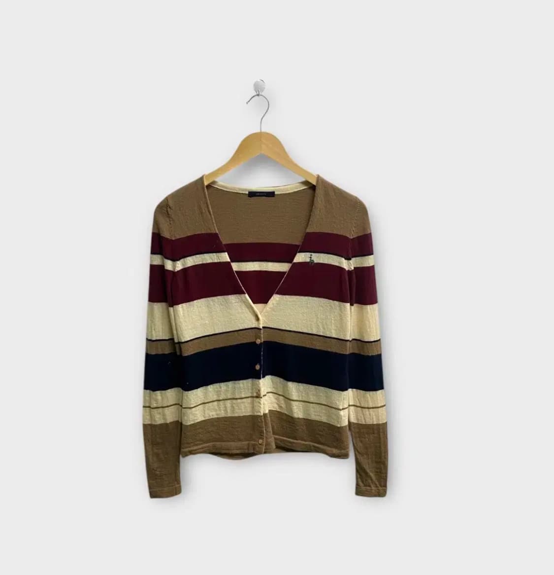 헤지스우먼 스트라이프 울가디건 90 상품이미지1