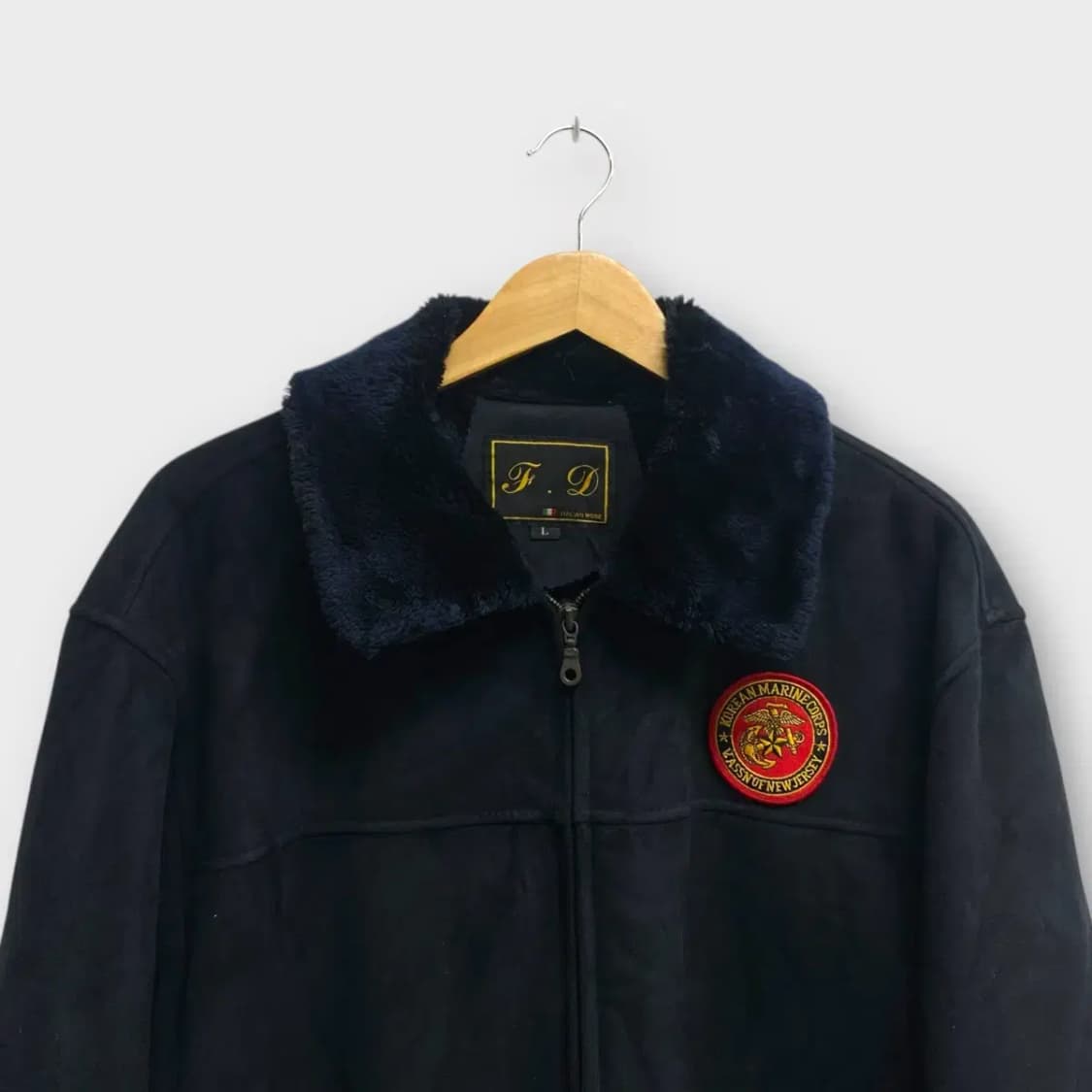 F.D 블랙 항공 퍼무스탕 L 상품이미지2