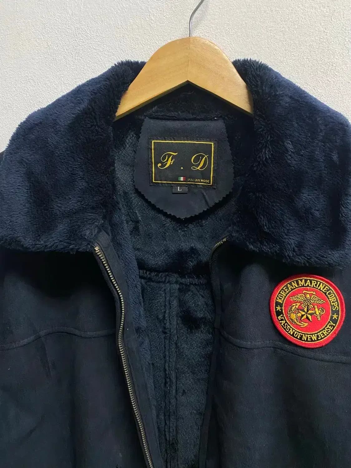 F.D 블랙 항공 퍼무스탕 L 상품이미지6