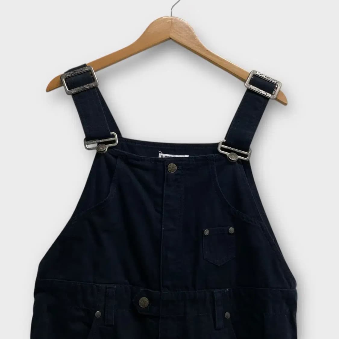 MICHIKO 미치코 블랙데님 오버롤 멜빵바지 L 상품이미지2