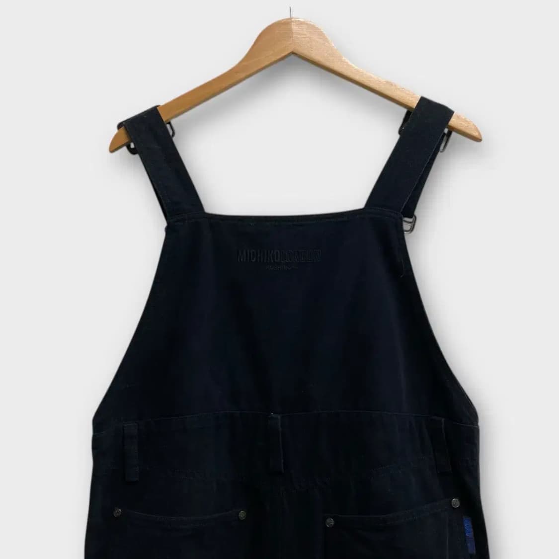 MICHIKO 미치코 블랙데님 오버롤 멜빵바지 L 상품이미지4