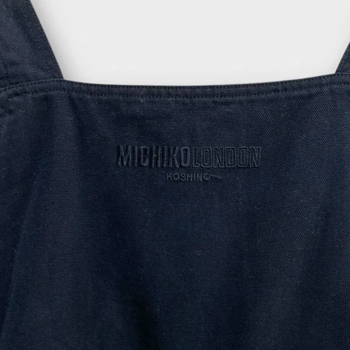 MICHIKO 미치코 블랙데님 오버롤 멜빵바지 L 상품이미지5