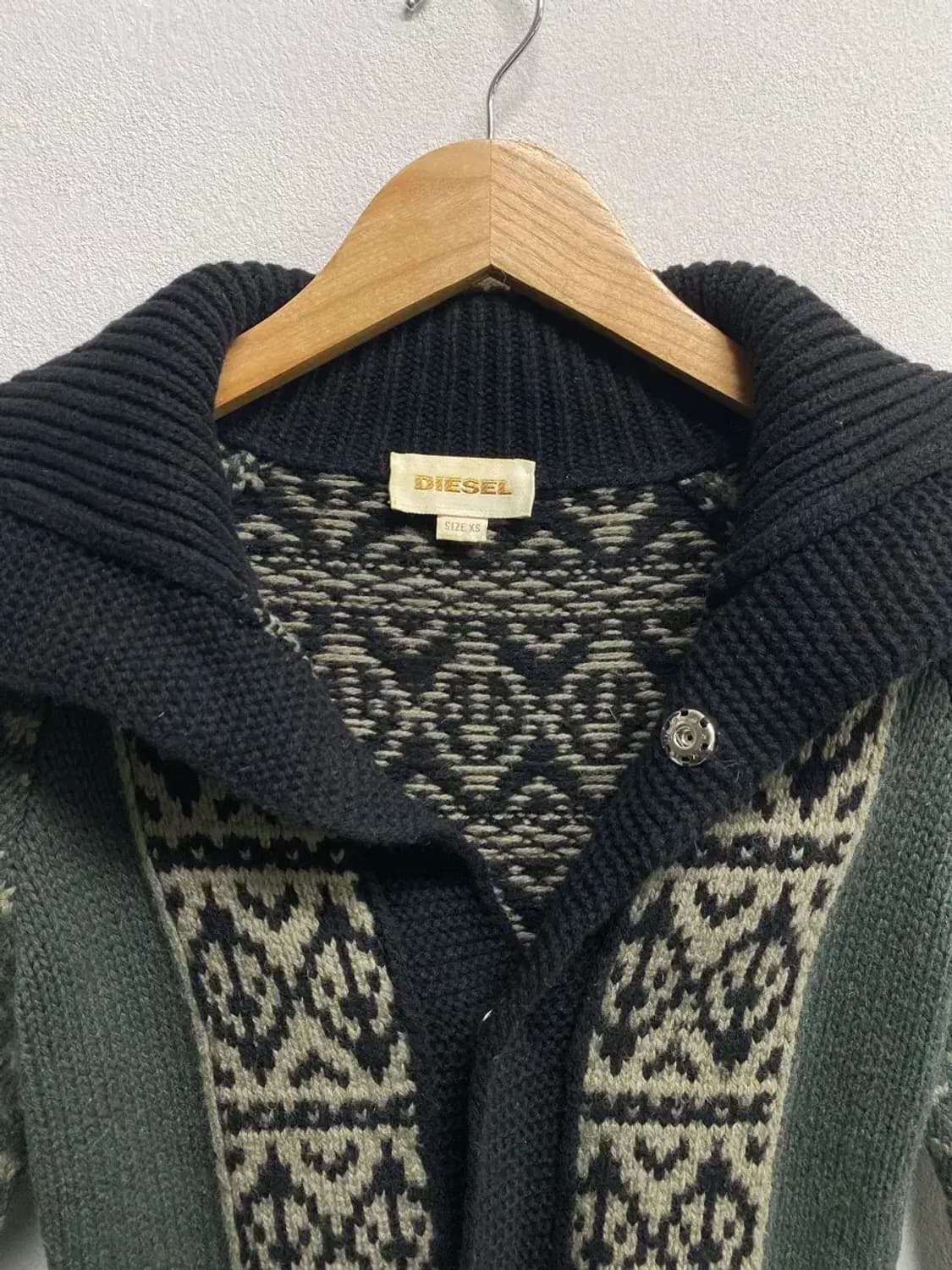 디젤 DIESEL 울 하이넥 가디건 XS 상품이미지5