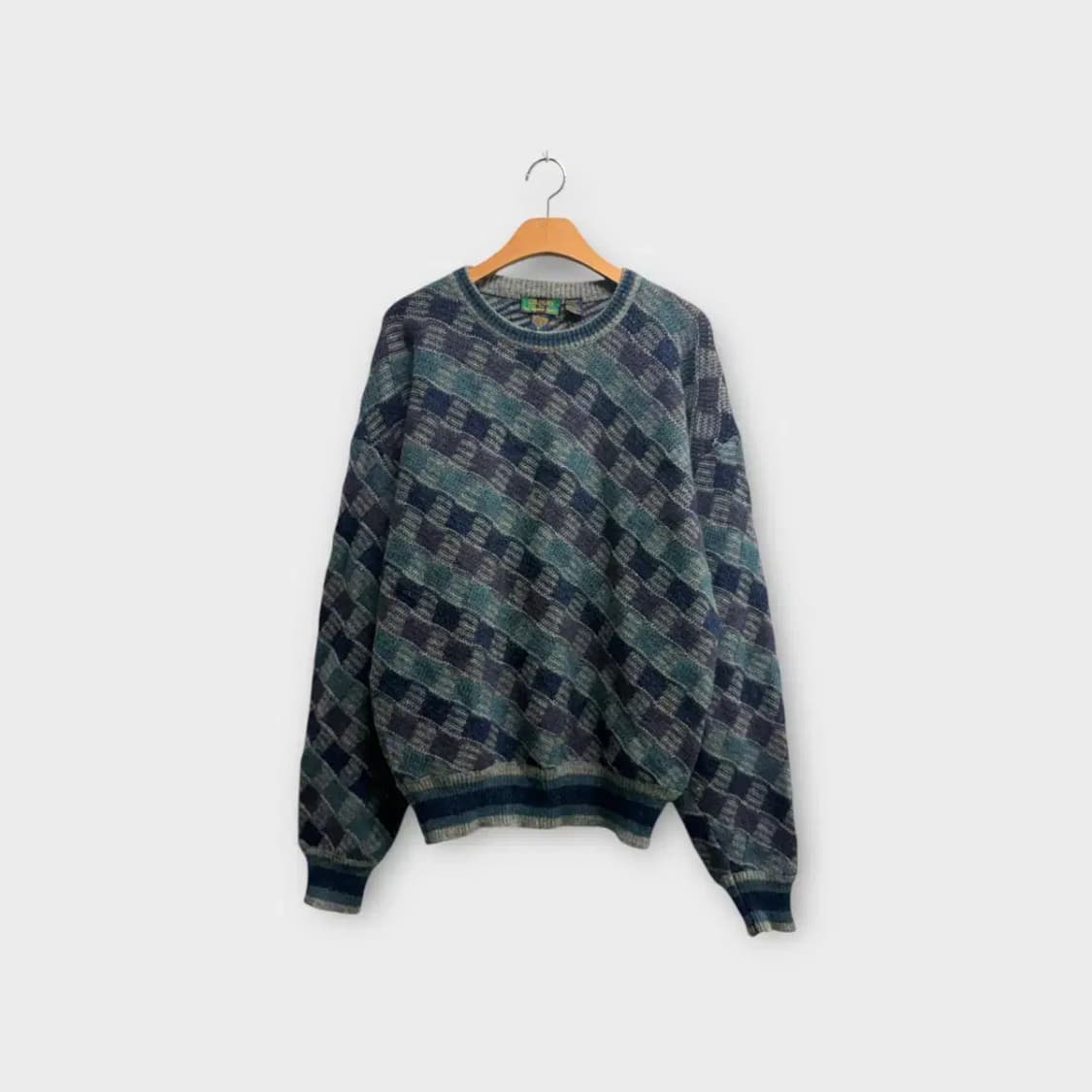 빈티지 아가일무늬 자가드 니트 XL 상품이미지1