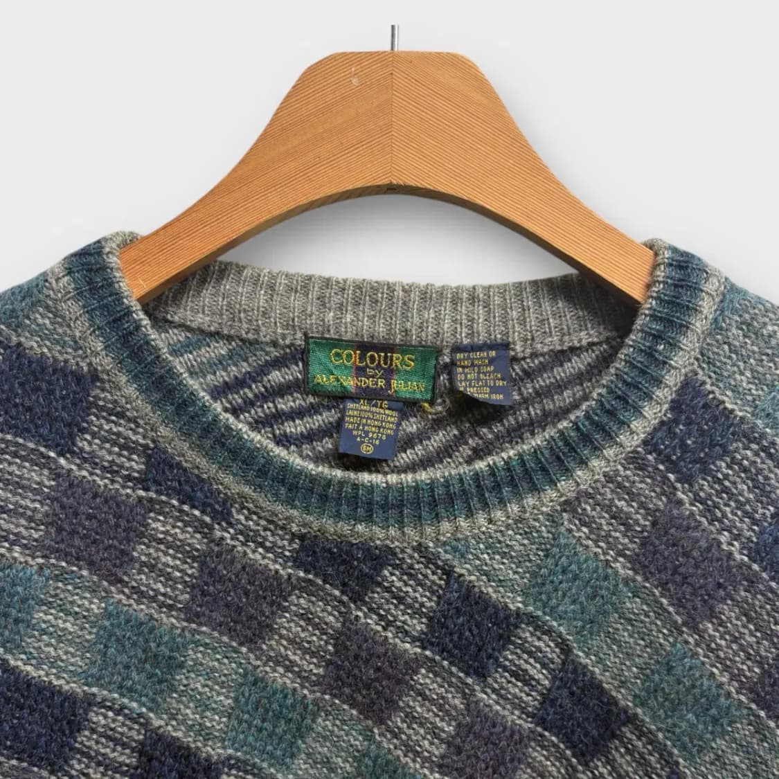 빈티지 아가일무늬 자가드 니트 XL 상품이미지3