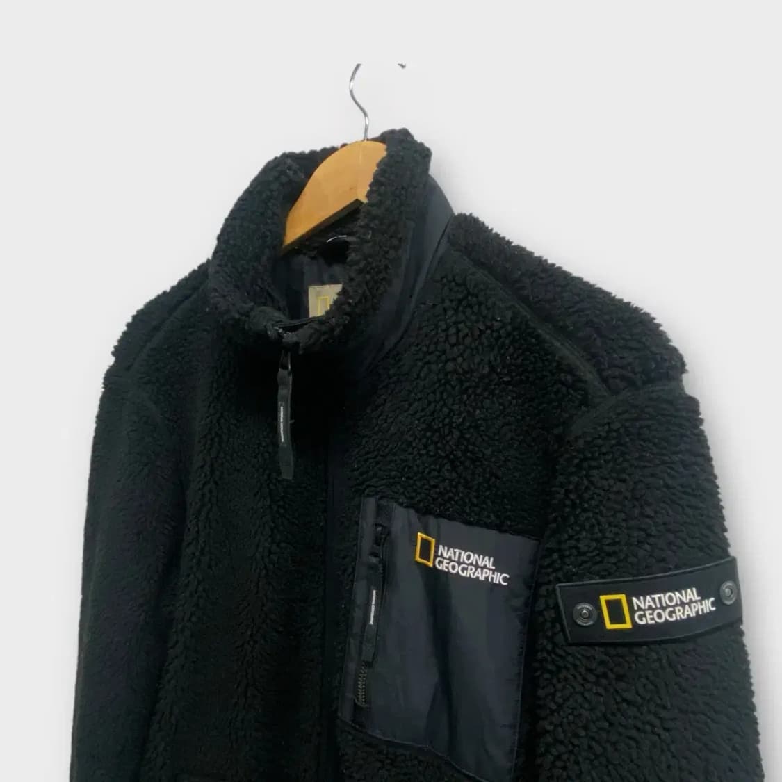 내셔널지오그래픽 뽀글이 롱후드집업 M 상품이미지3