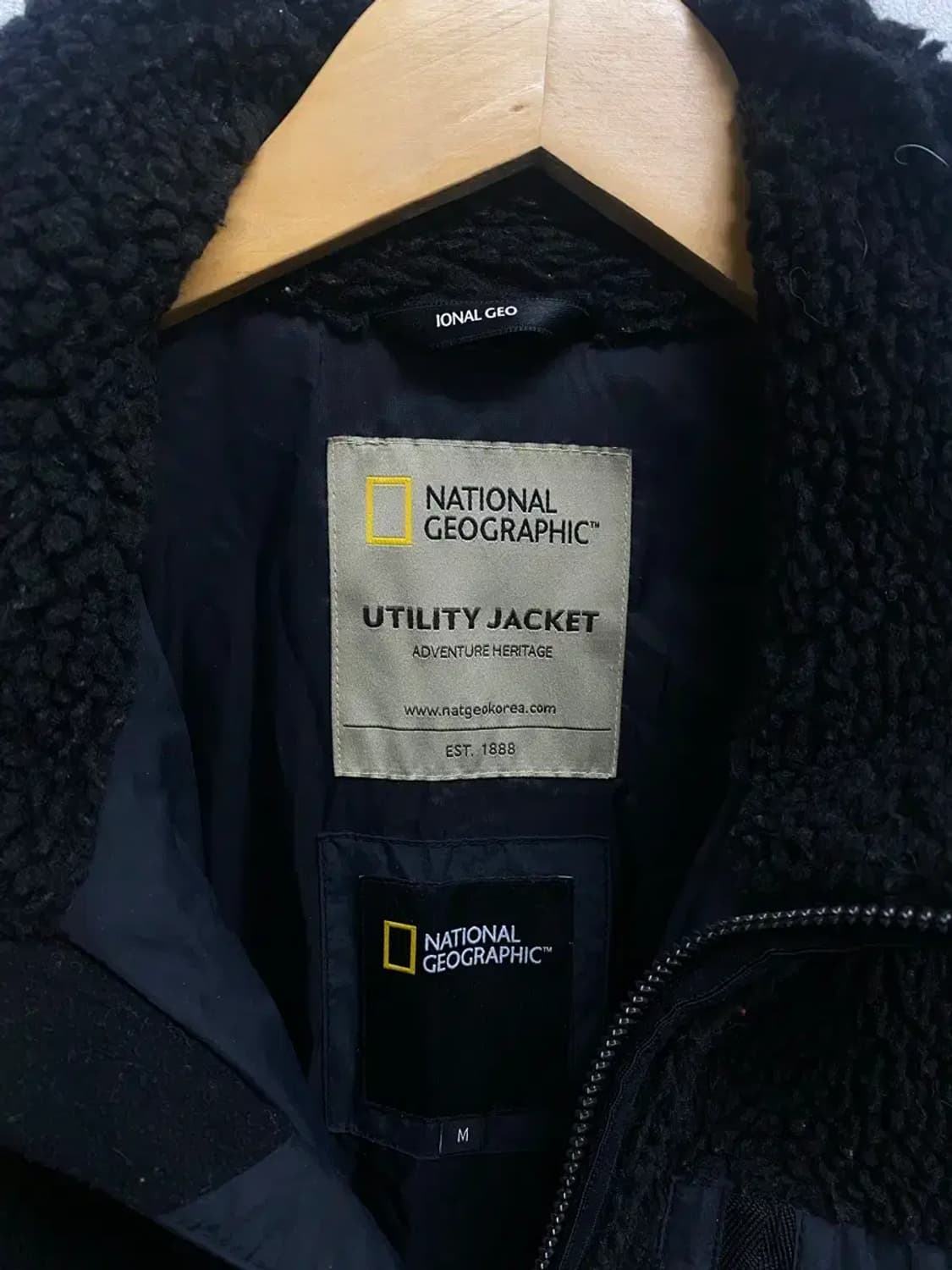 내셔널지오그래픽 뽀글이 롱후드집업 M 상품이미지8