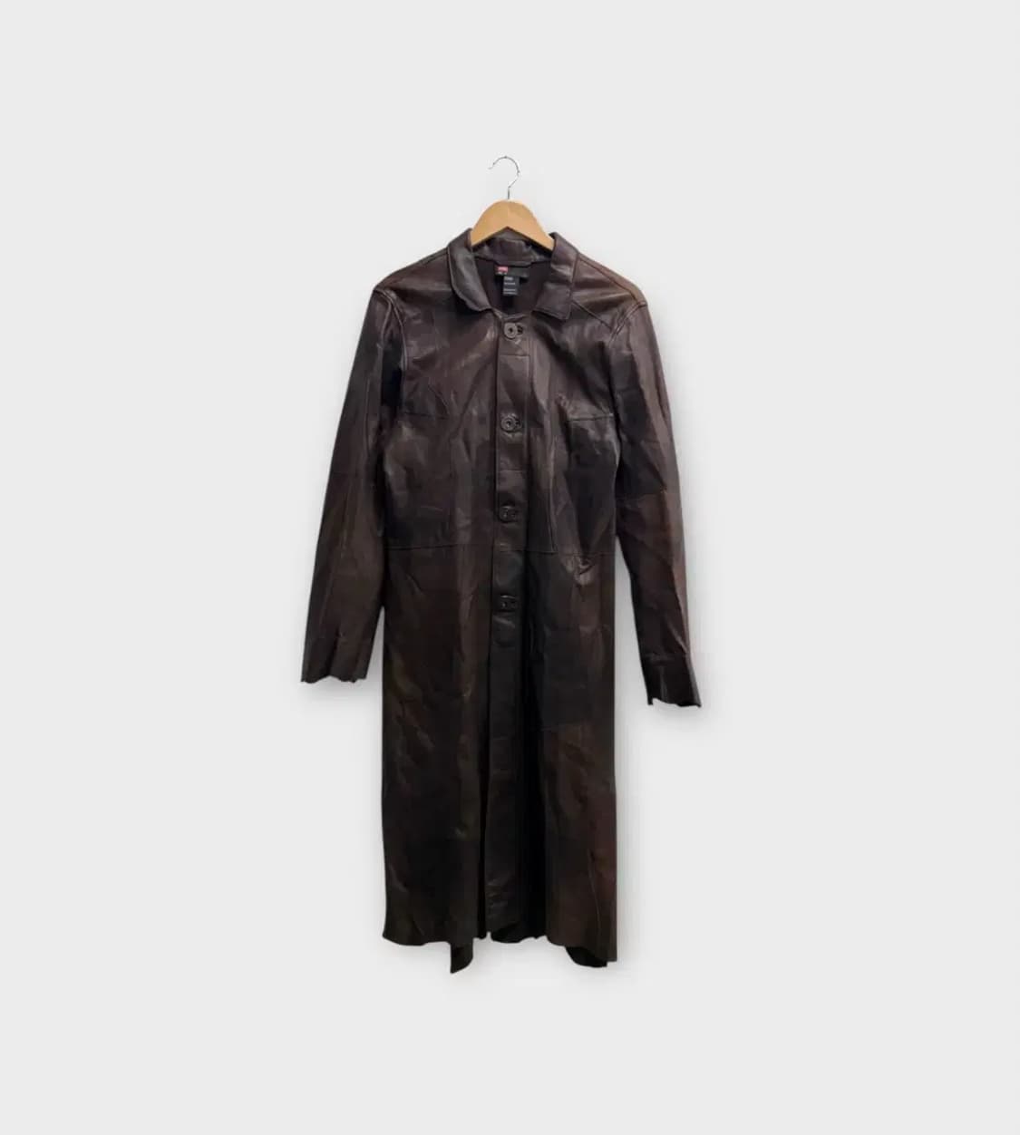 디젤 DIESEL 브라운 롱가죽자켓 M 상품이미지1