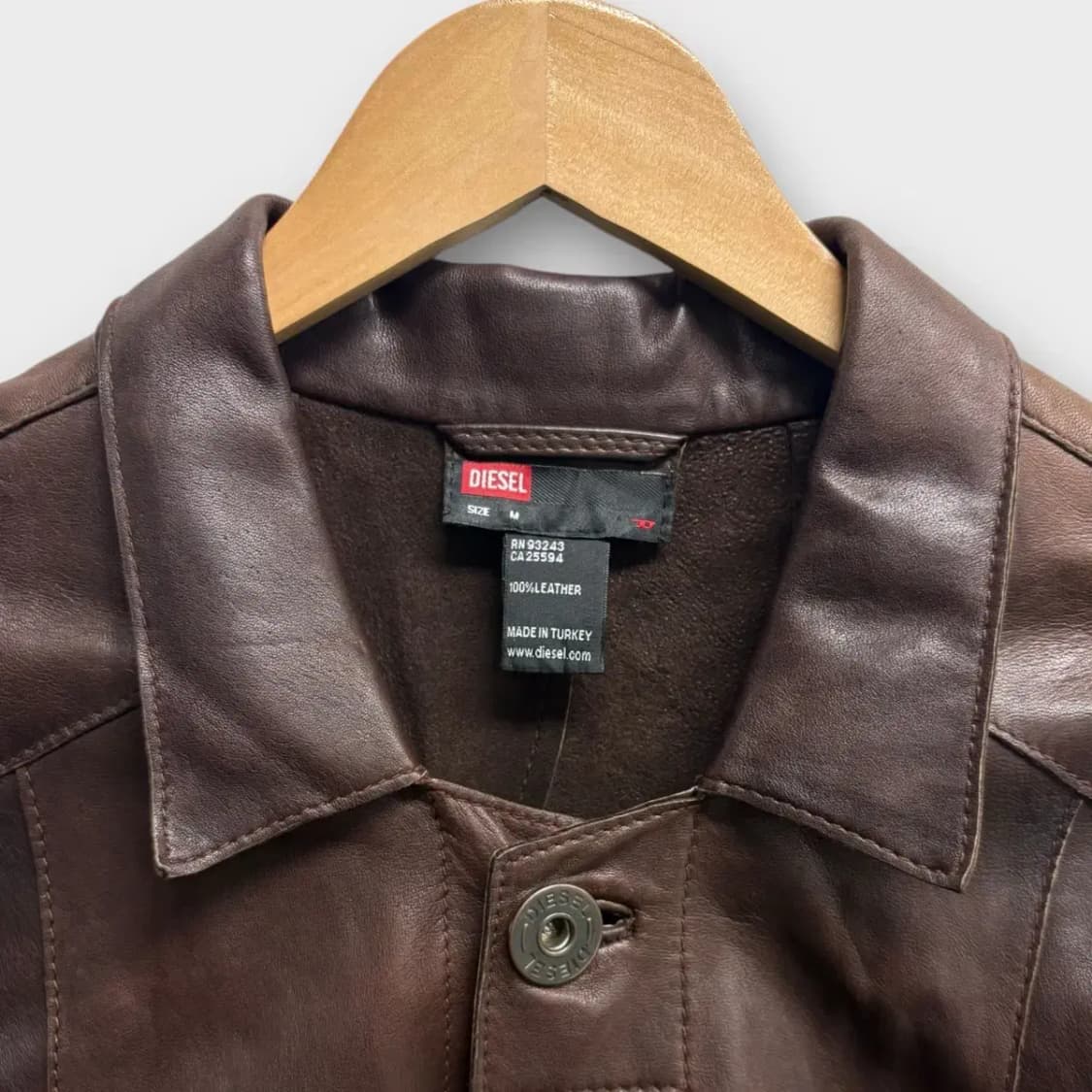 디젤 DIESEL 브라운 롱가죽자켓 M 상품이미지3
