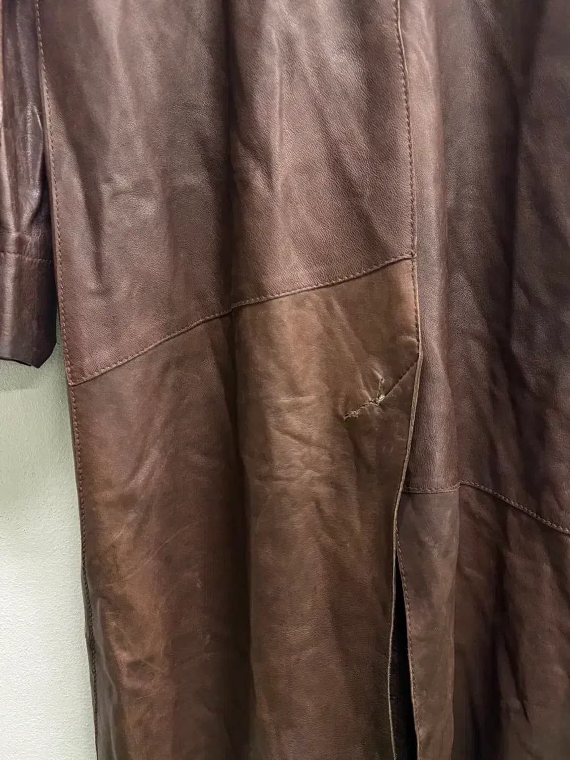 디젤 DIESEL 브라운 롱가죽자켓 M 상품이미지6