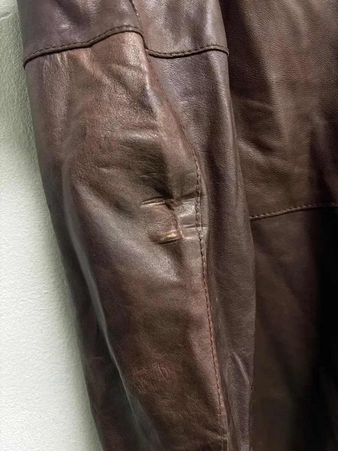 디젤 DIESEL 브라운 롱가죽자켓 M 상품이미지7